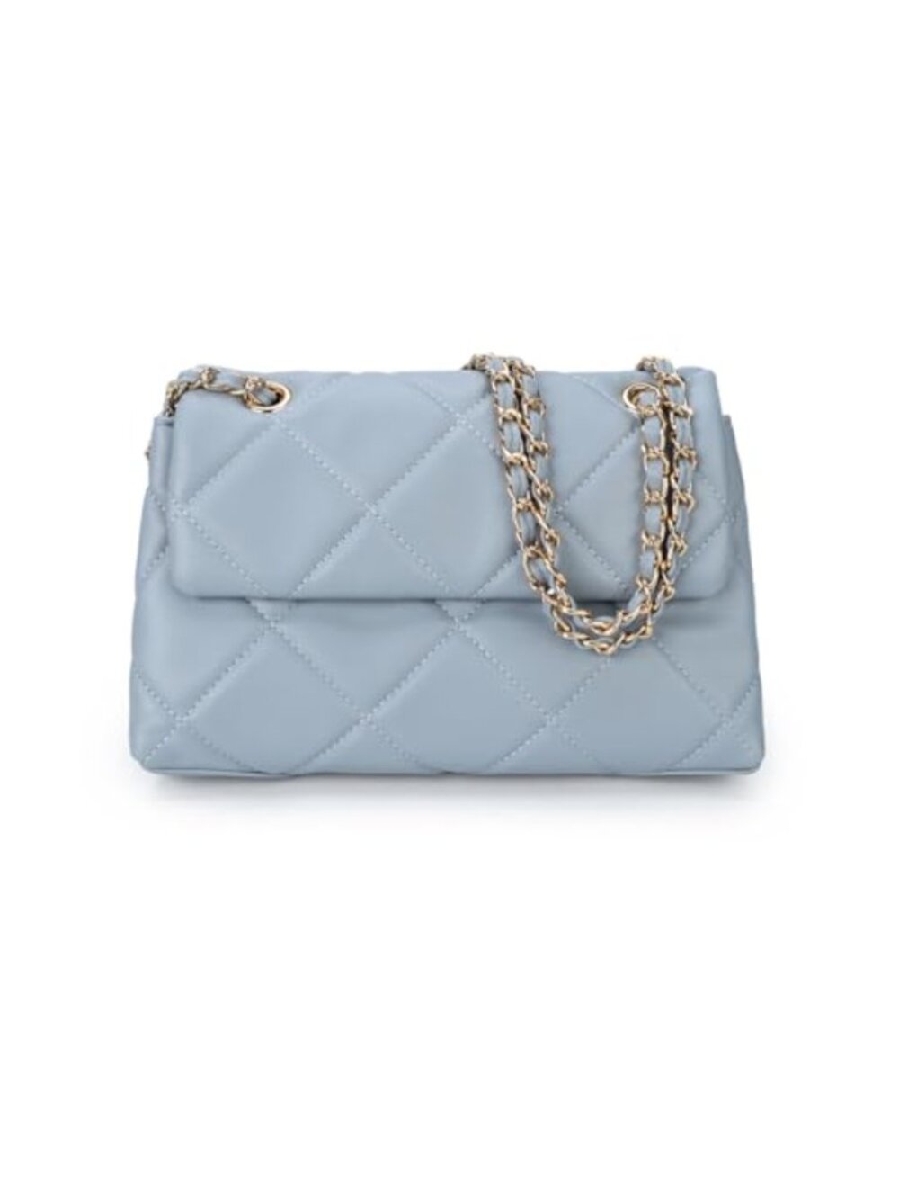 Small Quilted Crossbody Purse with Chain Shoulder Bag Clutch